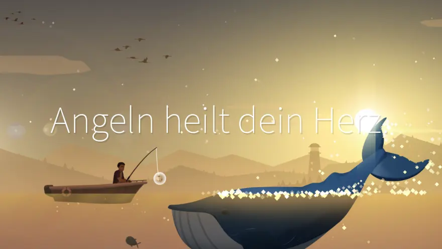 Zweites Store-Bild von Angeln und Leben im Querformat